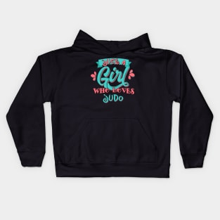 Just A Girl Who Loves Judo Gift graphic Kids Hoodie